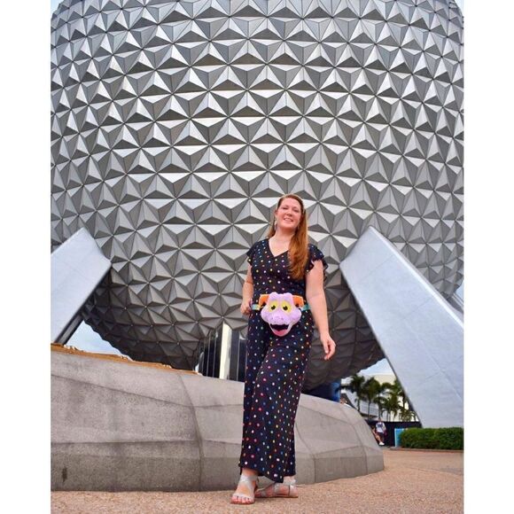 Disney Parks 2022 Epcot 40th Ann. Figment Plush Crossbody/Bum Bag Harvey's NEW - Picture 2 of 16